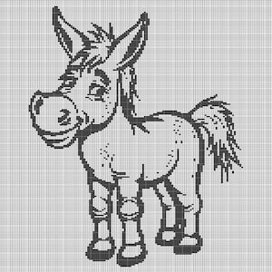 UNCINETTO! Schema per coperta afghana all&#39;uncinetto Little Donkey 2