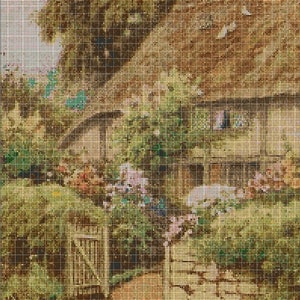 Cottage 2 cross stitch pattern in pdf DMC