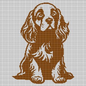 HÄKELN! Little Spaniel häkeln afghanischen Muster Graph