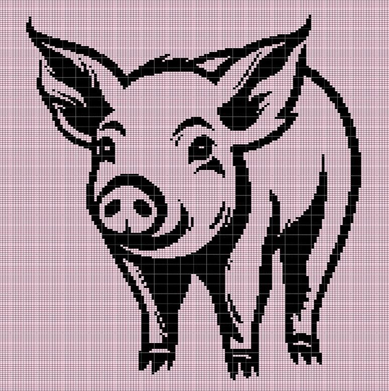 CROCHET! Pig Crochet Afghan Pattern Graph - Etsy