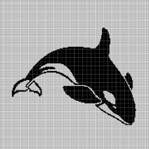 Orca Silhouette Cross Stitch Pattern in Pdf - Etsy