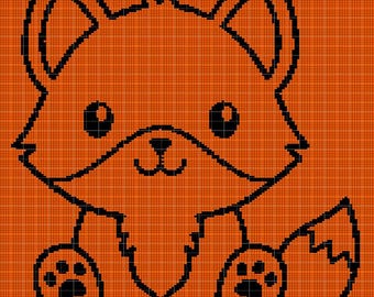 Fox 6 Crochet Afghan Pattern Graph - Etsy