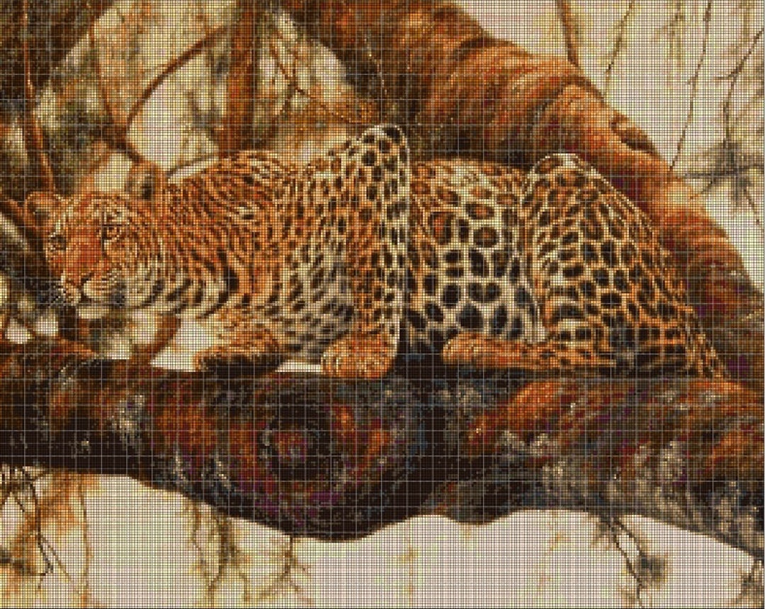 Cheetah 2 Cross Stitch Pattern in Pdf DMC - Etsy