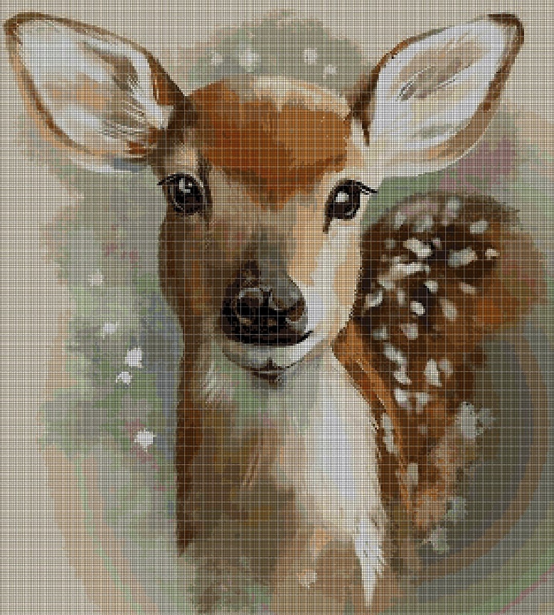 Deer 3 Cross Stitch Pattern in Pdf DMC - Etsy