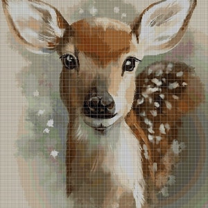 Deer 3 cross stitch pattern in pdf DMC