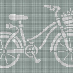Vintage bike silhouette cross stitch pattern in pdf