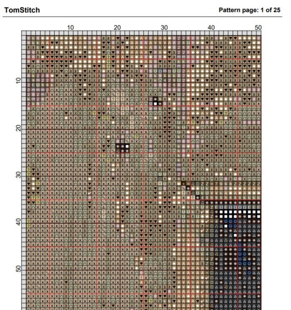 Horse Head Cross Stitch Pattern in Pdf DMC Etsy