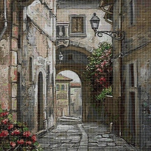 Alley cross stitch pattern in pdf DMC