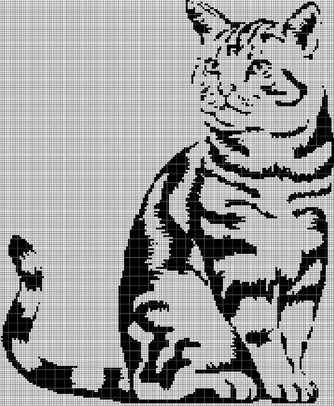 cat-4-silhouette-cross-stitch-pattern-in-pdf-etsy for Black And White Cross Stitch Patterns Free Printable Cat 4 Silhouette Cross Stitch Pattern in Pdf - Etsy for Black And White Cross Stitch Patterns Free Printable