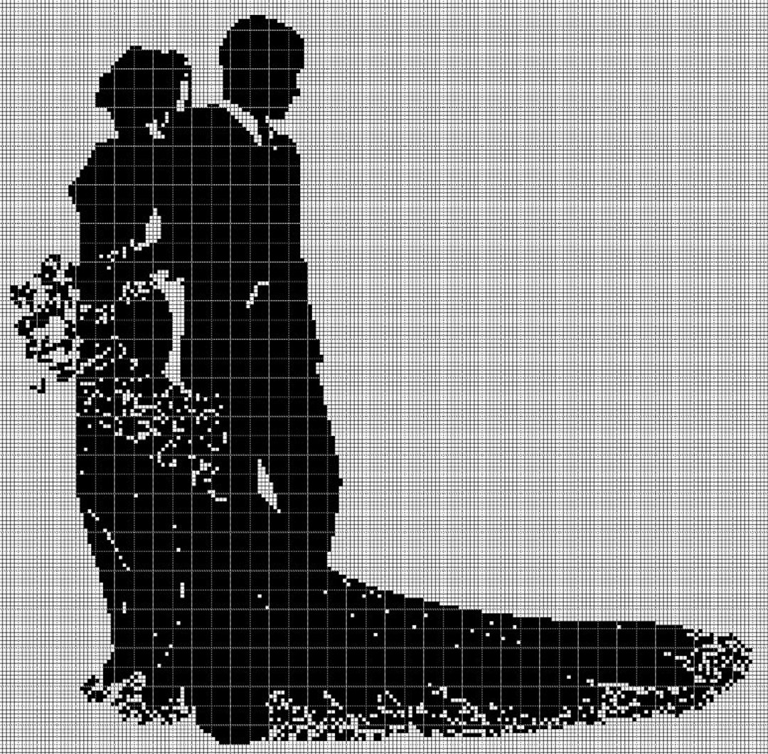 Wedding Couple 3 Silhouette Cross Stitch Pattern in Pdf - Etsy