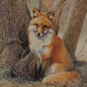 The Fox cross stitch pattern in pdf DMC