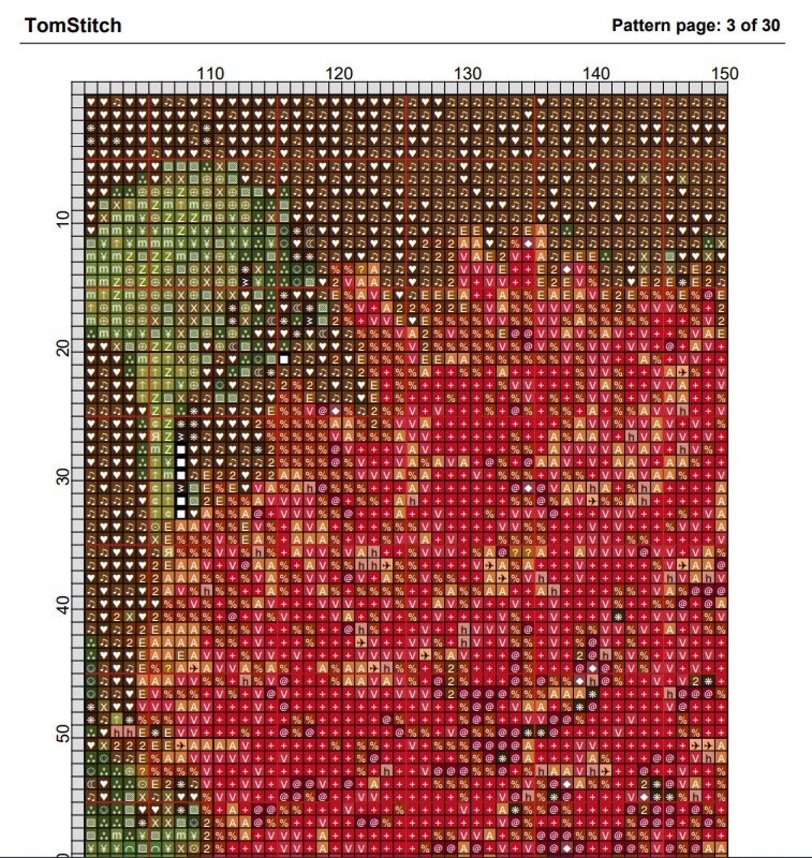 Flowers in Vase 3 Cross Stitch Pattern in Pdf DMC - Etsy