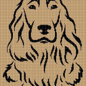 Spaniel 2 silhouette cross stitch pattern in pdf
