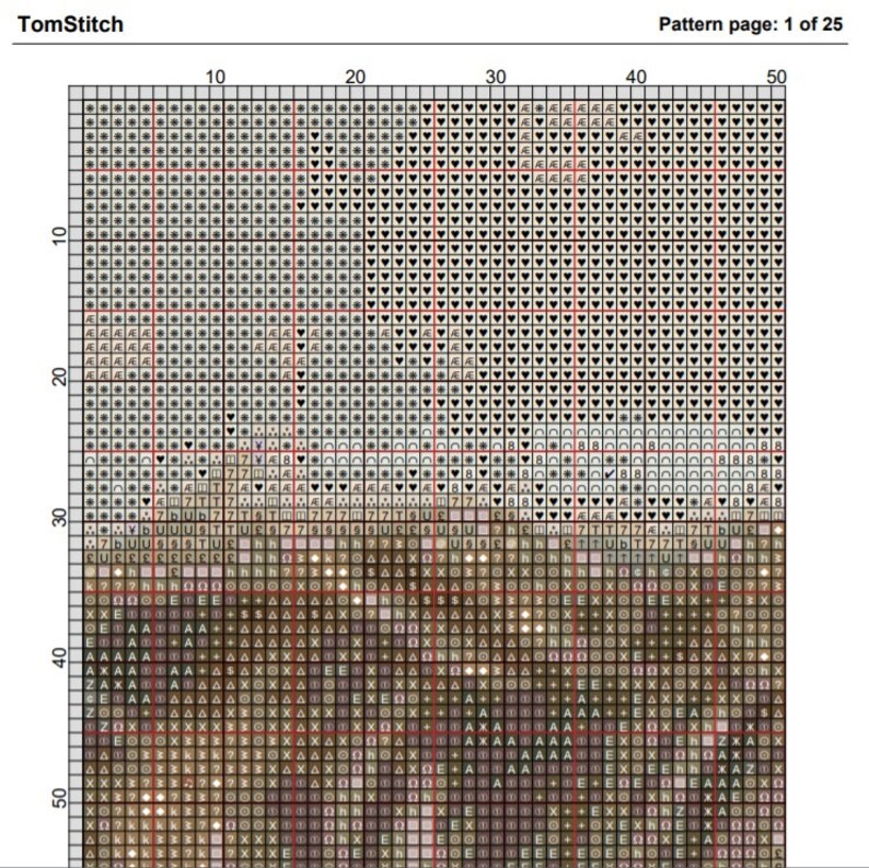 Horses 2 Cross Stitch Pattern in Pdf DMC - Etsy