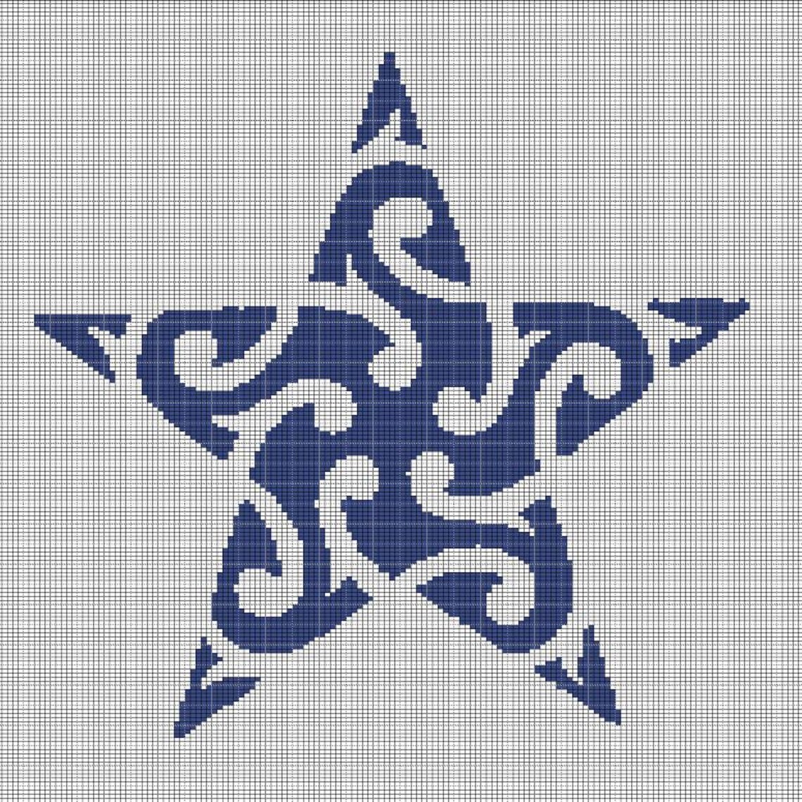 CROCHET! Star Crochet Afghan Pattern Graph - Etsy