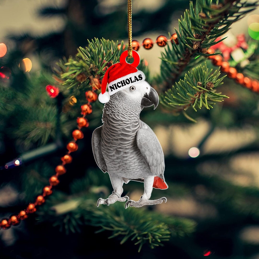 Parrot Ornament 2D Parrot Gifts Parrot Christmas Tree Etsy