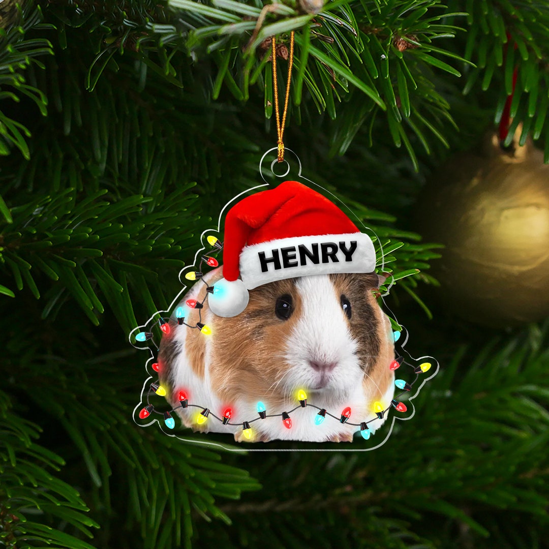 Guinea Pig Christmas Ornament 
