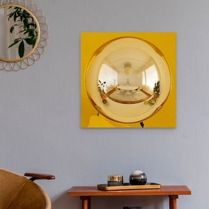 BubbleOne Mirror Panel / Mid Century Modern / 3D Wall Art, Space Age Design, Convex Mirror, Pop Art