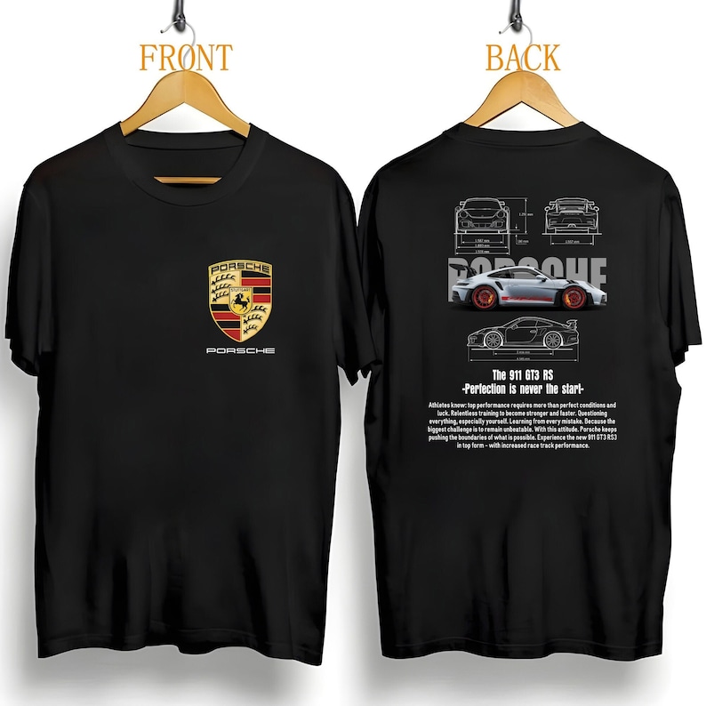 tshirt-porsche-911-gt3-rs-esth-tique-confort-couleurs-porsche-etsy-france