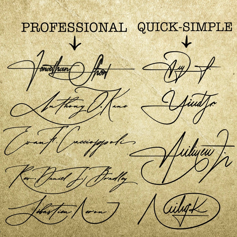 Conception personnalisée Signature commerciale personnalisée Signature faite main Logo signature fait main pour les entreprises image 2