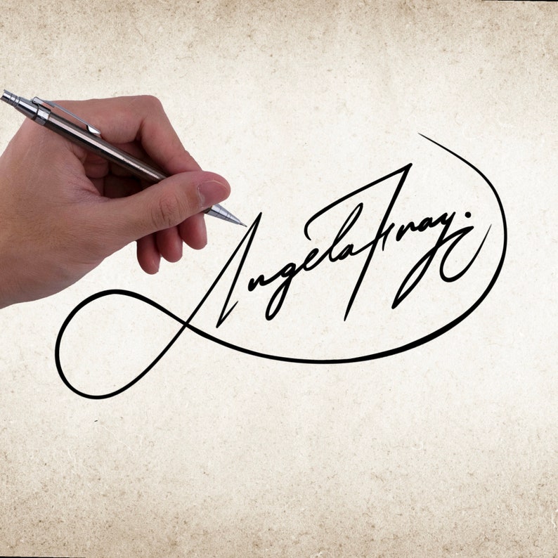 Individuelles Signaturdesign Benutzerdefinierte Geschäftssignatur Handgefertigte Signatur Handgefertigtes Signaturlogo für Unternehmen Bild 1