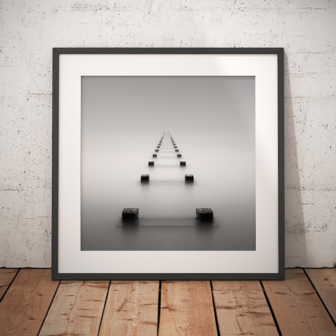 Black and White Coastal Art, Printable Wall Decor, Minimal Coastal