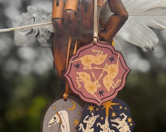 BUNDLE Birch Wood Decorative Ornament - Folklore - Mythology - Christmas Bauble