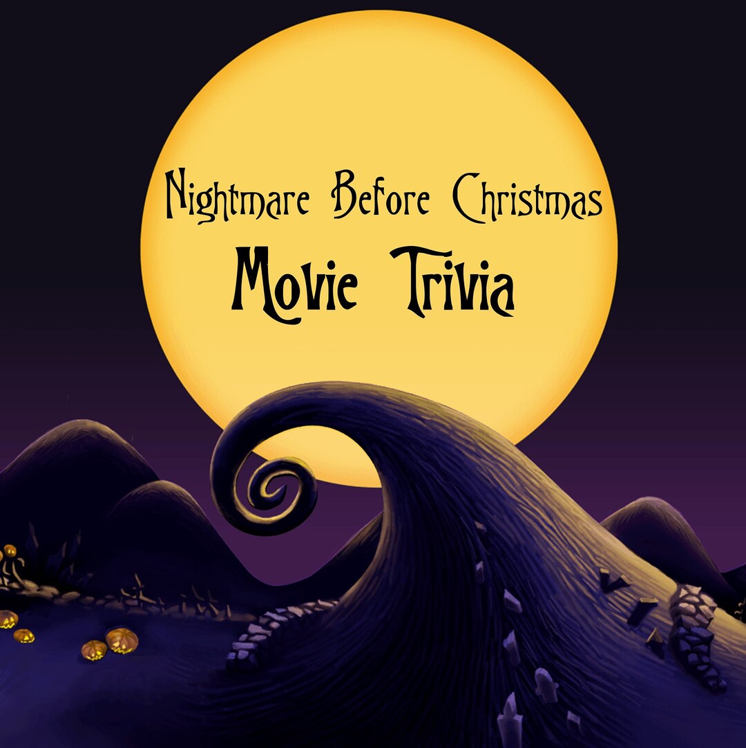 The Nightmare Before Christmas Trivia Etsy
