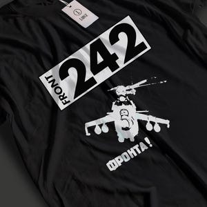 Front 242 Helikopter Graphic T-shirt, EBM Industrial Band-tröja, 80-tals Darkwave-merchandise