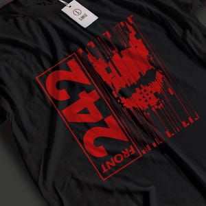 Front 242 Graphic T-shirt, EBM Industrial Band-tröja, 80-tals Darkwave-merchandise