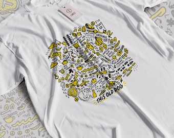 Mac DeMarco This Old Dog T-shirt, indiepop doodle graphic tee, unisex katoenen shirt