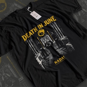 Camiseta Death In June Nada, camiseta gráfica Neofolk Post Punk, merchandising vintage de bandas Darkwave, top gótico alternativo, Gildan 5000 unisex