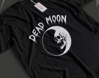 Vintage Dead Moon Band T-Shirt Classic Punk Rock Skull Crescent Logo Tee
