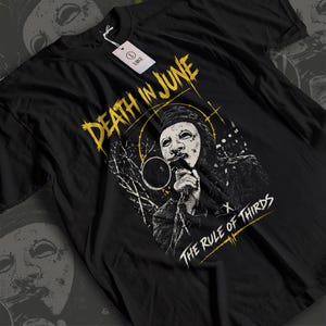 Camiseta Death In June, camiseta gráfica The Rule of Thirds, merchandising de la banda Neofolk Darkwave, top gótico post punk vintage, Gildan 5000 unisex
