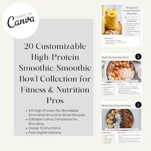Customizable High Protein Smoothie and Smoothie Bowls
