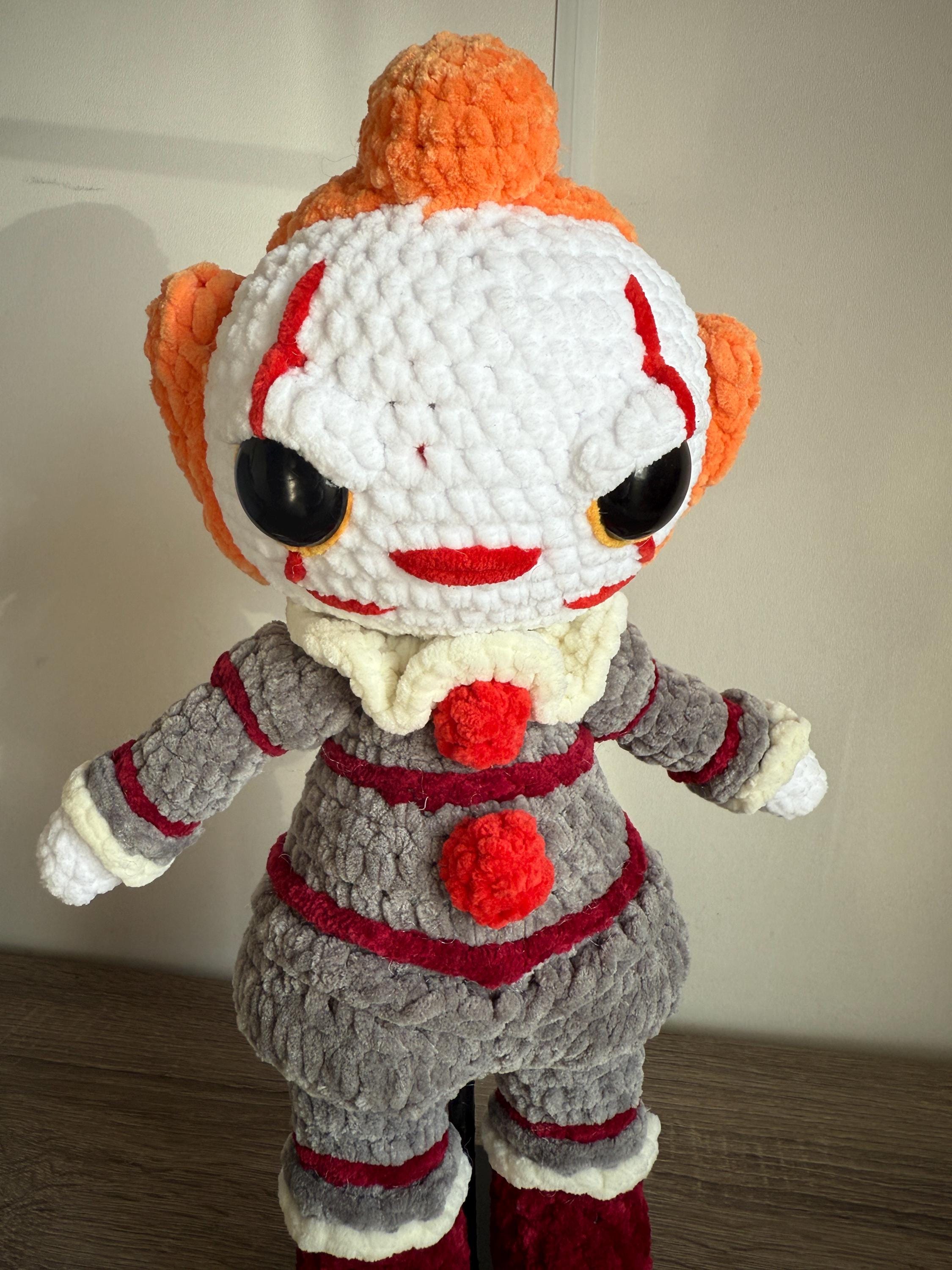Handmade Crochet Dancing Clown Doll