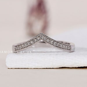 White gold diamond wishbone ring 2025