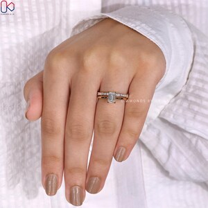 lab grown diamond ring set