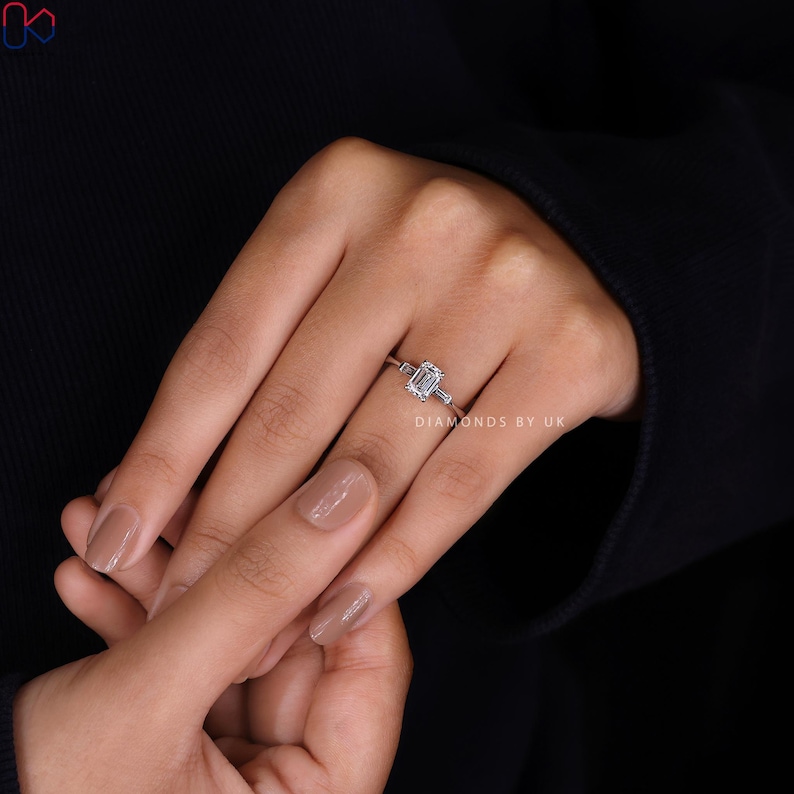 lab diamond engagement ring