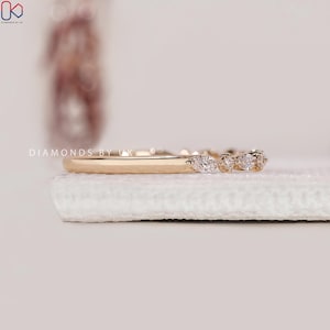 Alternating Marquise and Round Cut Lab Grown Diamond Band Marquise ...