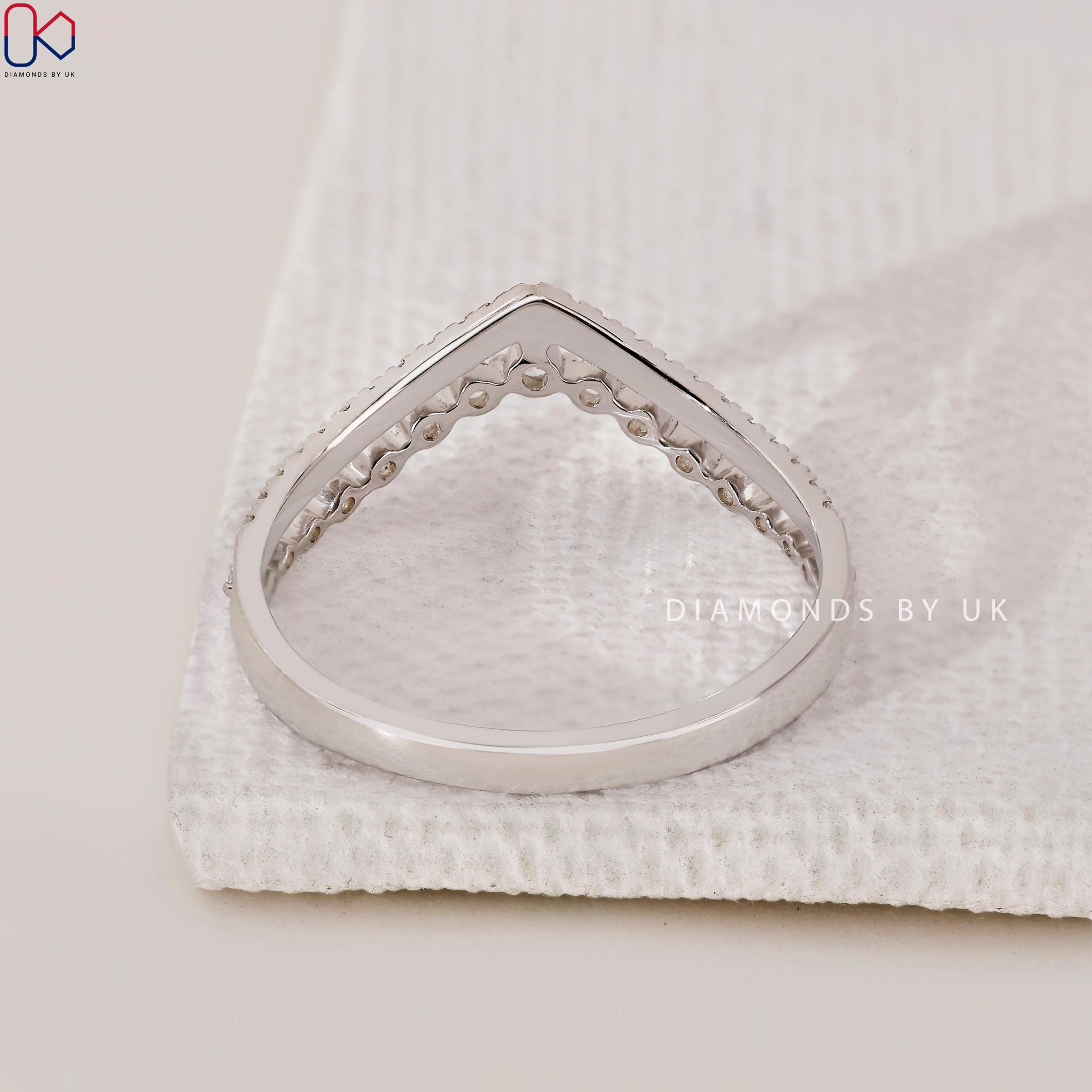Double Band Wedding Ring Two Row Ring in 14k 18k 10k Solid Gold Pretty ...