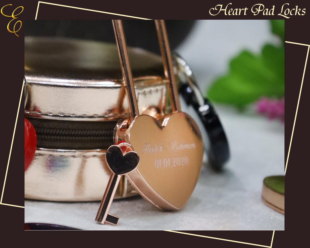 Initial Letter Padlocks, Engraved Padlock With Key, Personalized Love ...