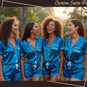 Zeta Phi Beta Pajama Set Custom Sorority Pajama Sets Custom Pjs Personalized Pyjamas Set Your Design Pajama Set Dance Team Pajamas