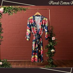 Floral Bridesmaid Robes Soft Kimono Style for Wedding Morning, Gifts & Bridal Party Proposal Bridesmaid Robe Perfect for Bridal Party Gifts