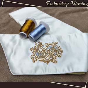 Custom Monogram Wreath Sash | Wreath Sash For Front Door | Embroidered Front Door Wreath Sash | Initial Door Sash | Custom Christmas Gifts