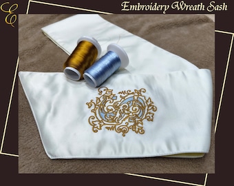 Custom Monogram Wreath Sash | Wreath Sash For Front Door | Embroidered Front Door Wreath Sash | Initial Door Sash | Custom Christmas Gifts
