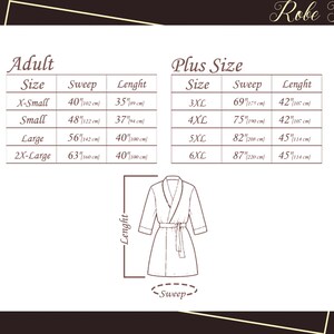 6xl Robe Custom 6XL Plus Size Embroidered Robes Bridesmaid Gifts Bridal Plus ...