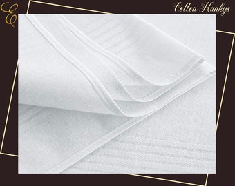 One Dozen White Handkerchiefs Set Of 12 Handkerchief Women Handkerchief Hotel Hanky's White Hankies HANDKERCHIEF