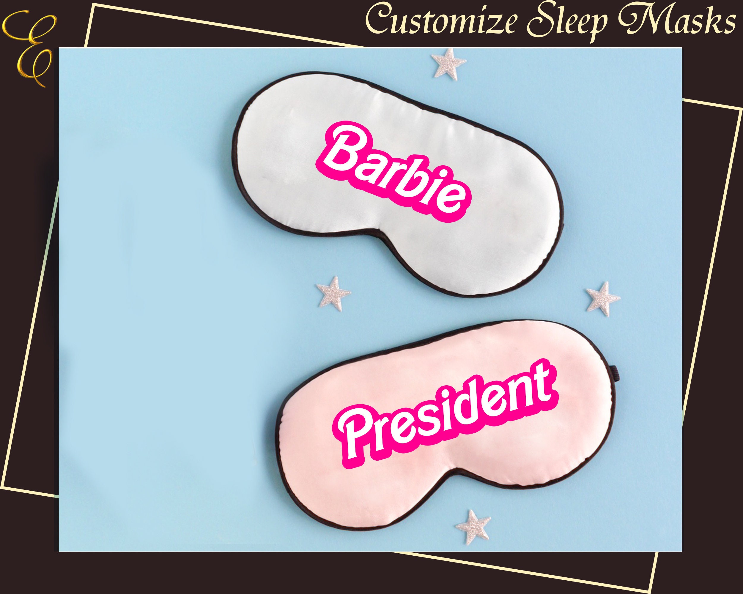Personalized Barbie Theme Eyemask Barbie Sleep Mask President Etsy