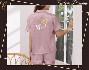 Personalized Pajamas Customize Pajama Set Bridesmaid Pajama for Bride Bridal Pajama Set Satin Bridesmaid Pajama Sets Kids Custom Pajama Set